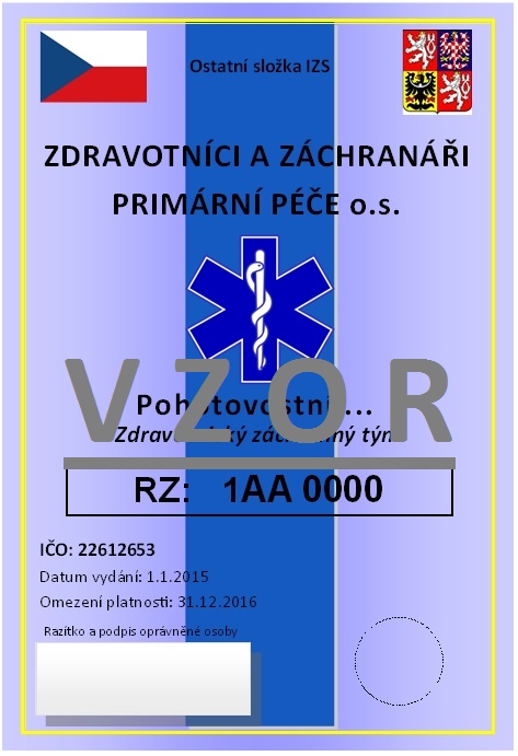 ID karta vozidla ZZPP